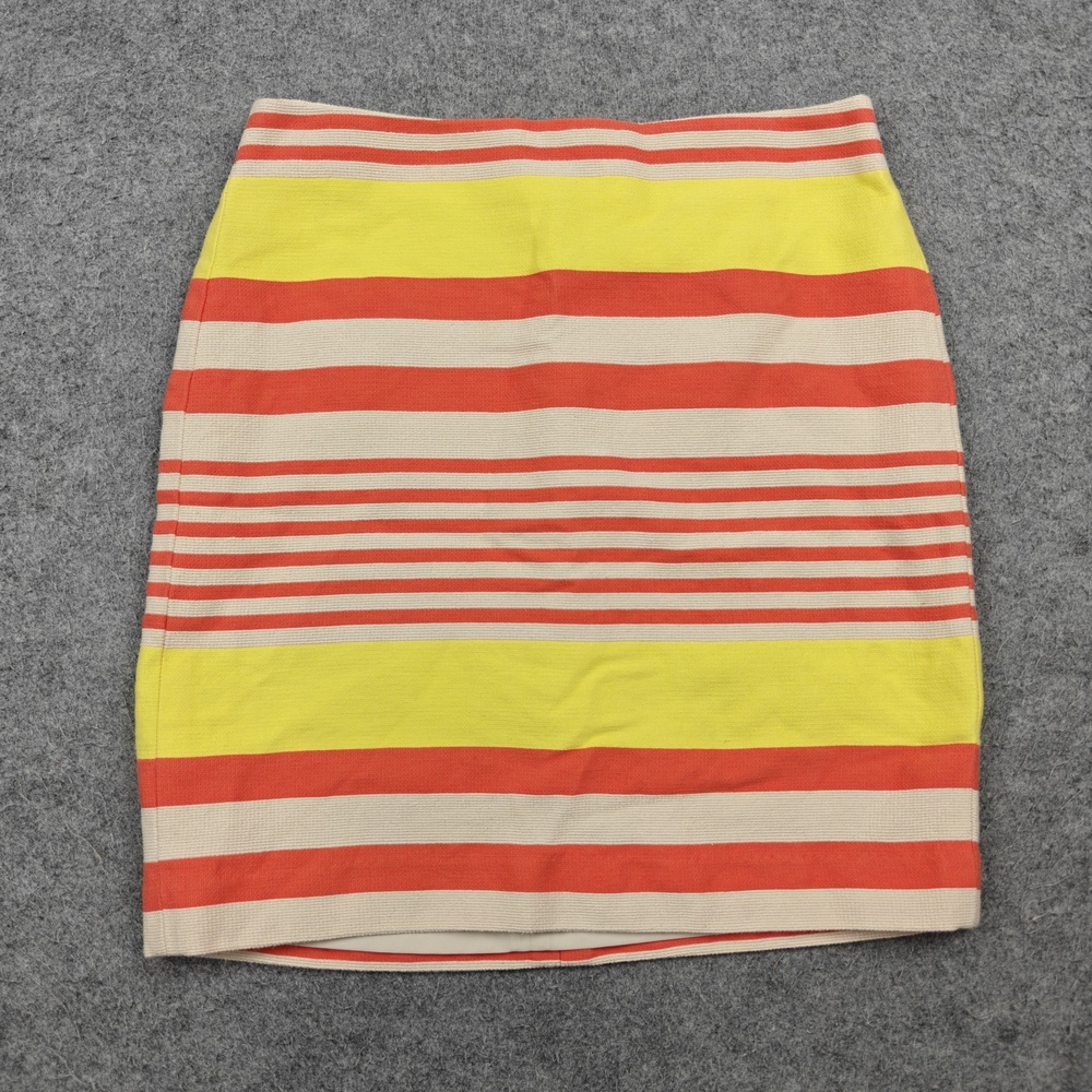 Ann Taylor Skirt Womens 2P Multicolor Short Pencil Striped Lined Zip Summer